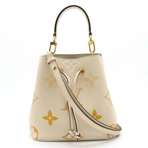 Louis Vuitton Monogram Empreinte NeoNoe Shoulder Bag Handbag Drawstring Cream
